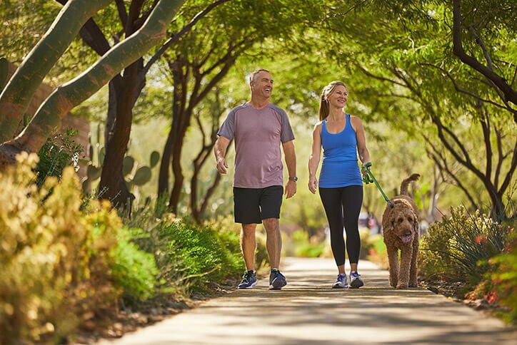 Alamar community dog walkers outdoors in West Valley Arizona