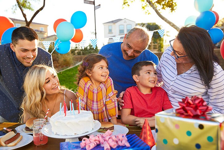 Alamar community residents at a birthday party in Avondale, Arizona