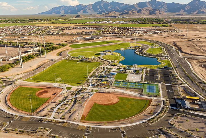 Alamar park view from above in Avondale Arizona