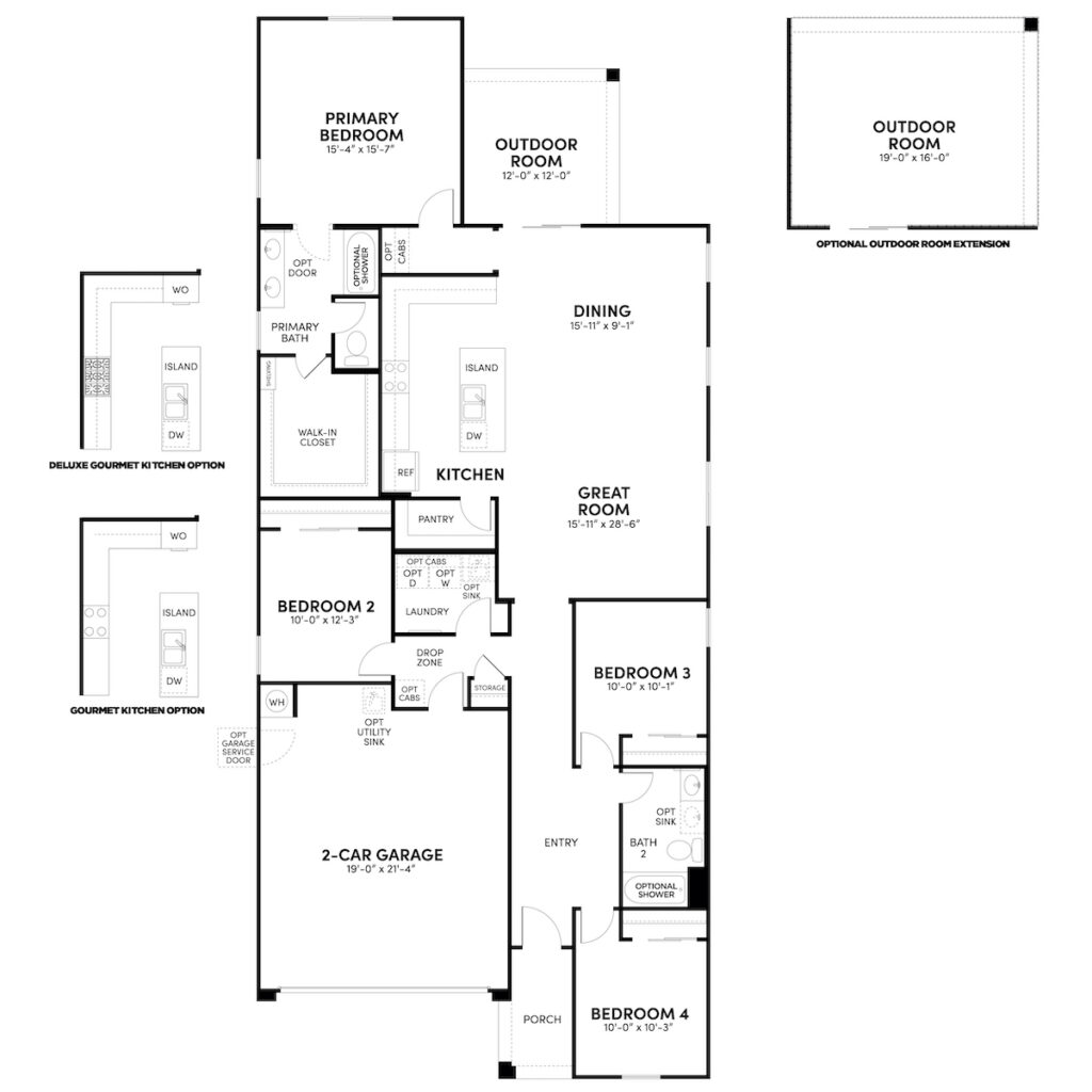 Sage Clover floorplan reversed by Brookfield Residential at Alamar in Avondale, AZ