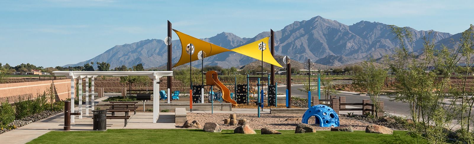 Overall view of Stargaze Grove Park at Alamar community in Avondale, AZ