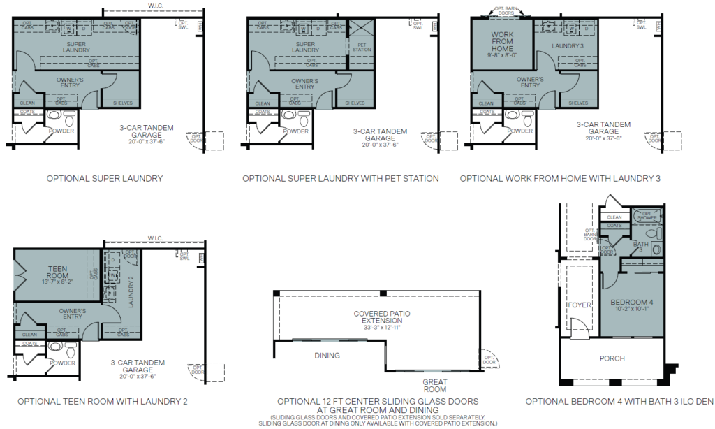 Sandpiper floorplan options by Woodside Homes at Alamar community in Avondale, AZ