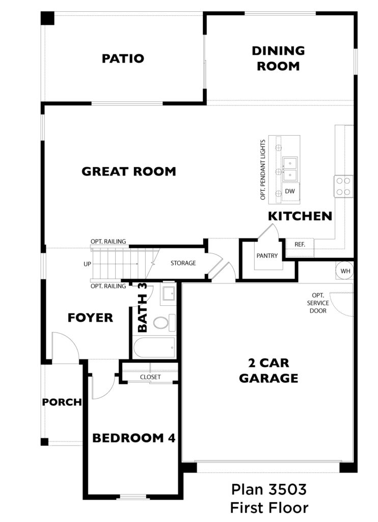 Shea Homes- Floor Plan 3503 first floor- Alamar