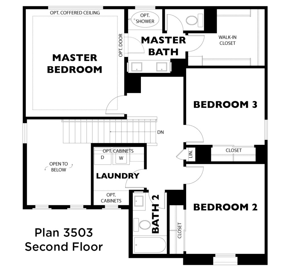 Shea Homes- Floor Plan 3503 second floor- Alamar